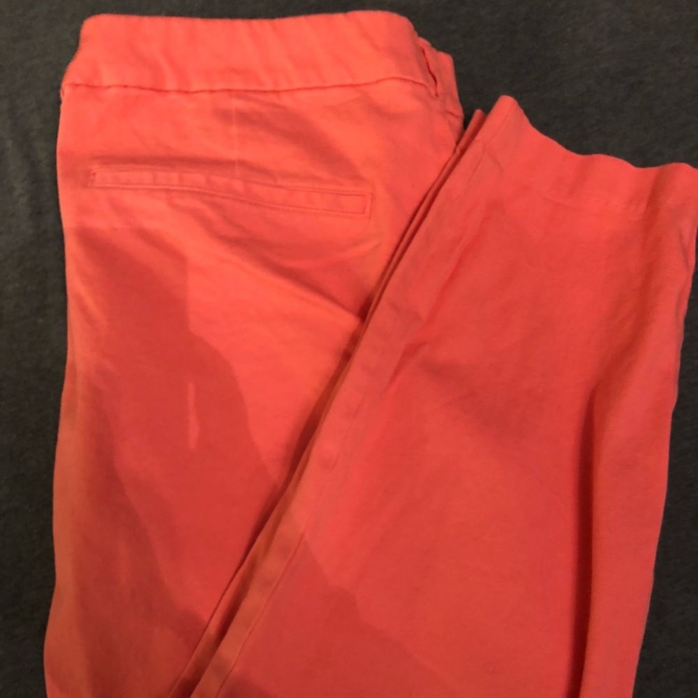 Coral mid rise pants